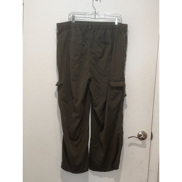 Torrid Olive Cargo Adjustable Waist Lightweight Cotton Blend Women's Pants Size - Picture 3 of 8
